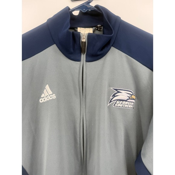 adidas Other - Adidas Men's Georgia Southern Eagles Track Jacket Full Zip Size M Gray Blue